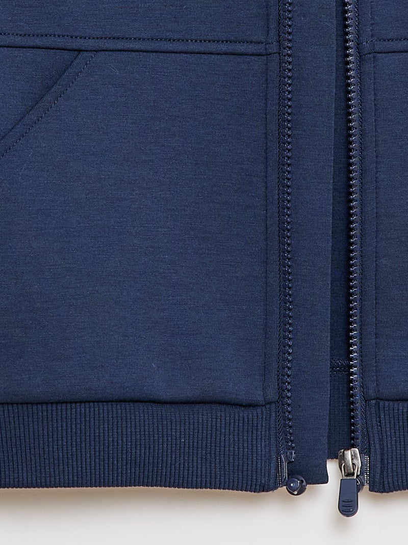 Sudadera con cremallera y capucha - colección fácil de poner Azul - Kiabi