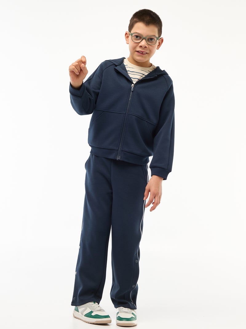 Sudadera con cremallera y capucha - colección fácil de poner Azul - Kiabi