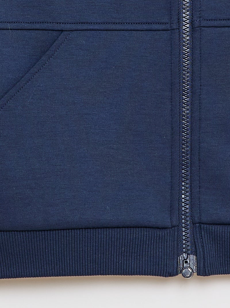 Sudadera con cremallera y capucha - colección fácil de poner Azul - Kiabi