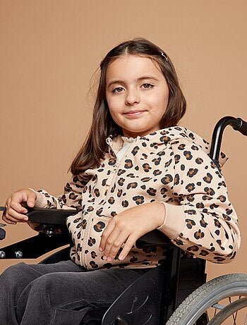 Sudadera con cremallera y capucha - colección fácil de poner