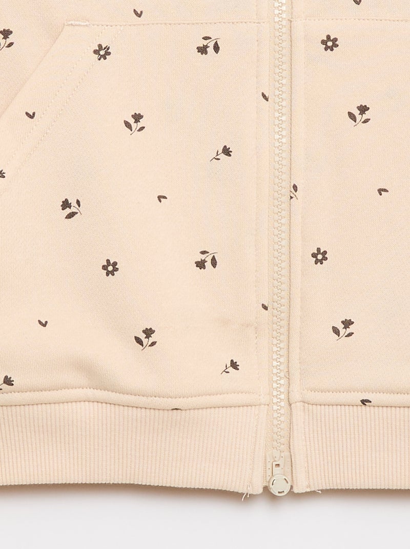Sudadera con cremallera y capucha - Colección fácil de poner Beige - Kiabi