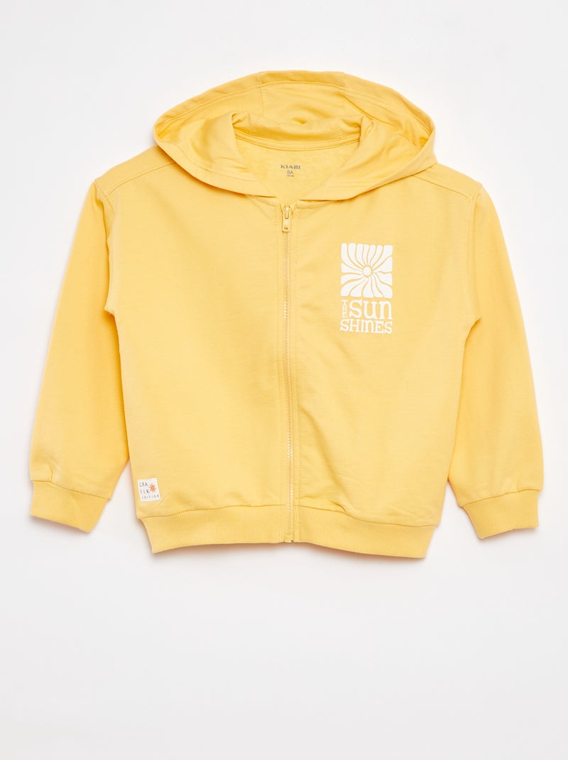 Sudadera con cremallera y capucha - Grafik Edition AMARILLO - Kiabi