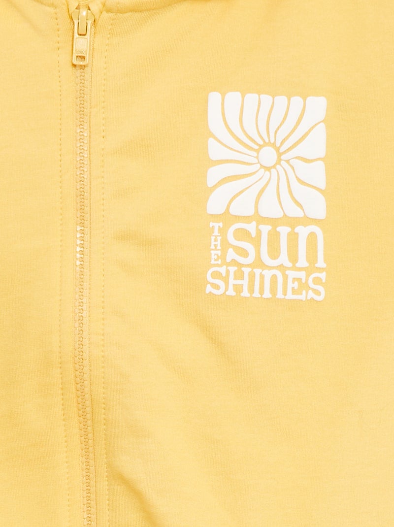 Sudadera con cremallera y capucha - Grafik Edition AMARILLO - Kiabi