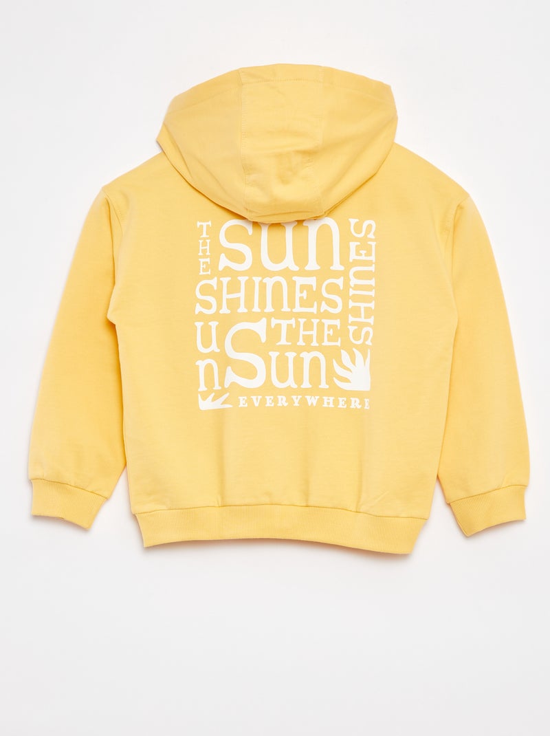 Sudadera con cremallera y capucha - Grafik Edition AMARILLO - Kiabi