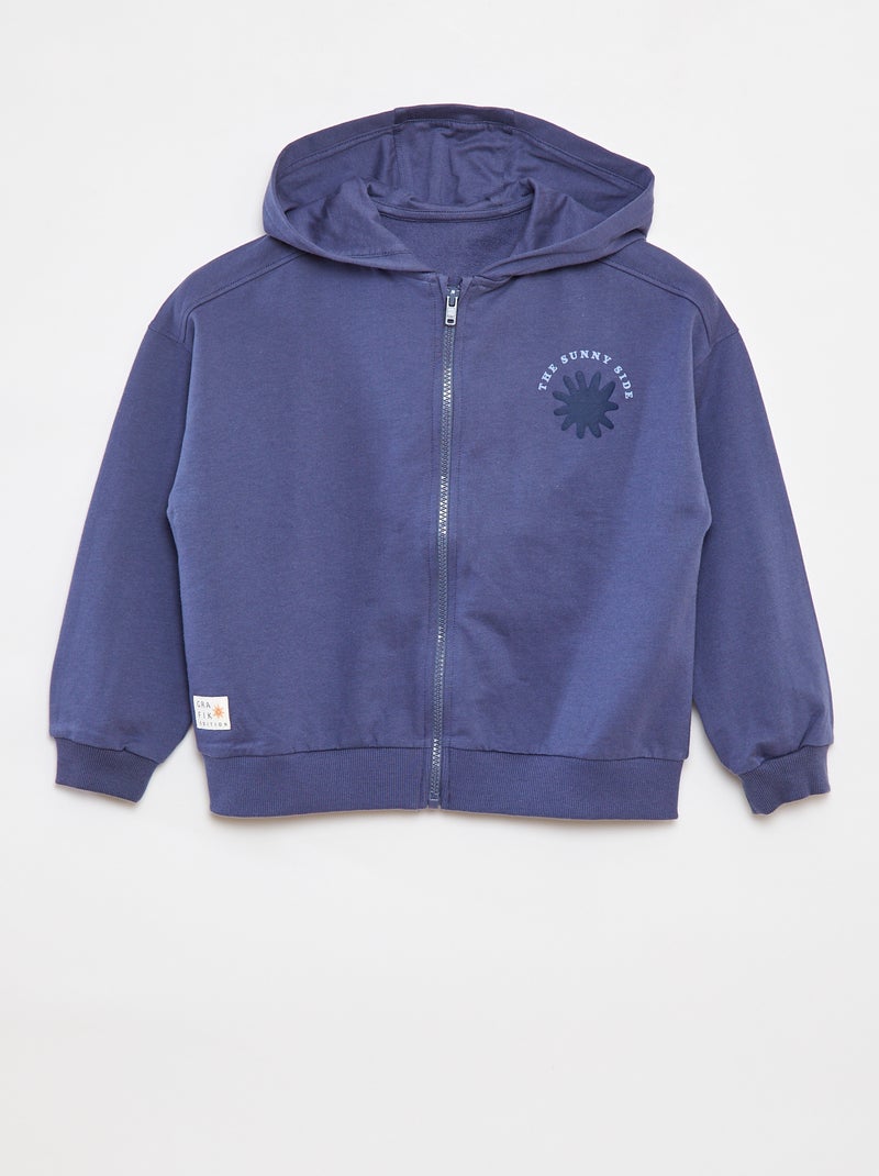 Sudadera con cremallera y capucha - Grafik Edition AZUL - Kiabi