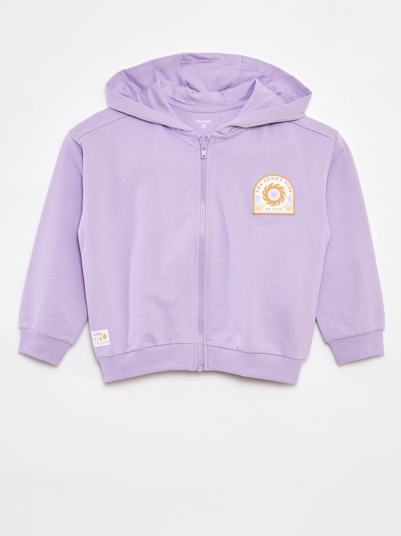 Sudadera con cremallera y capucha - Grafik Edition PURPURA - Kiabi