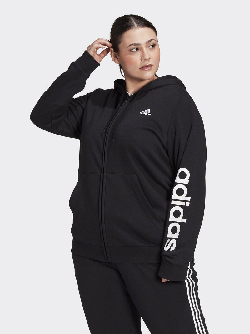 Sudadera con cremallera y capucha 'adidas' NEGRO - Kiabi
