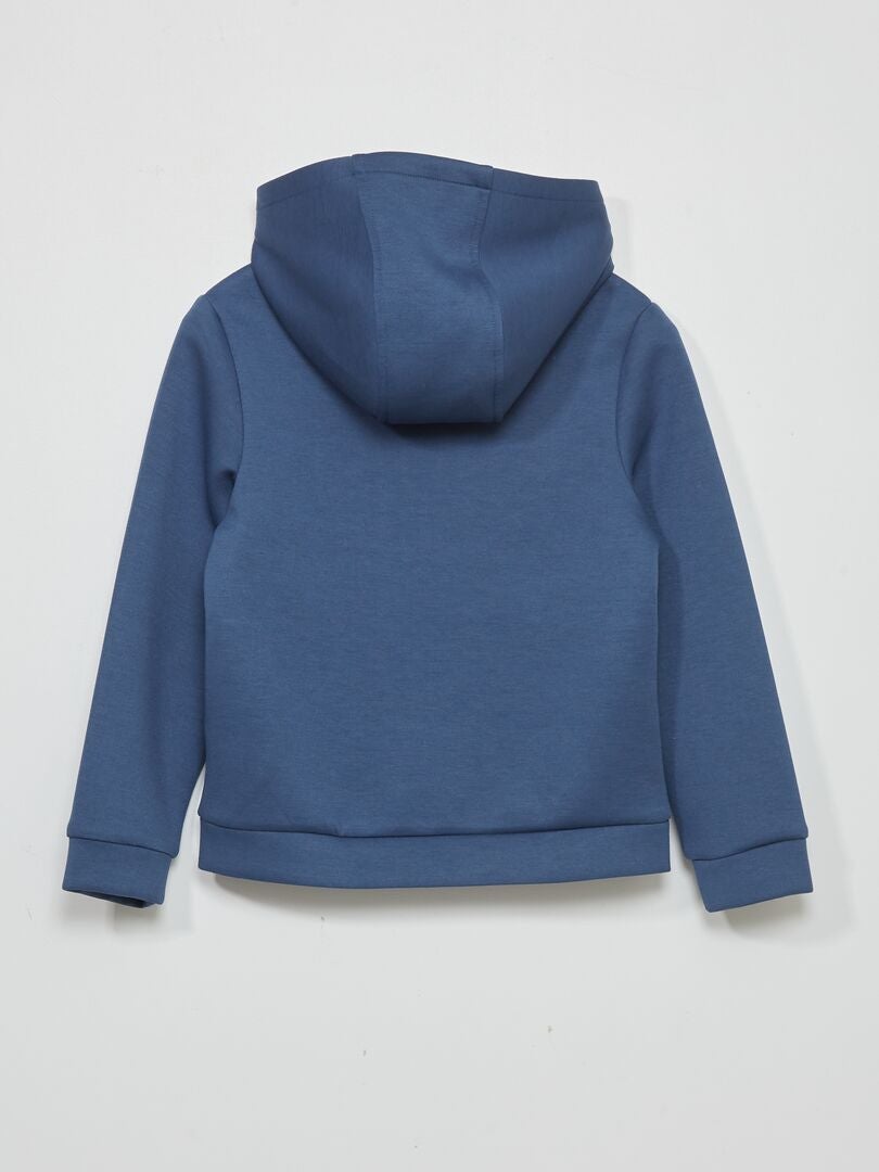 Sudadera Con Cremallera Y Capucha Azul Kiabi