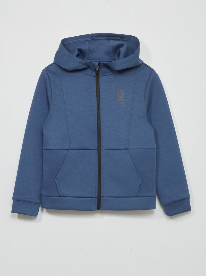 Sudadera con cremallera y capucha AZUL - Kiabi