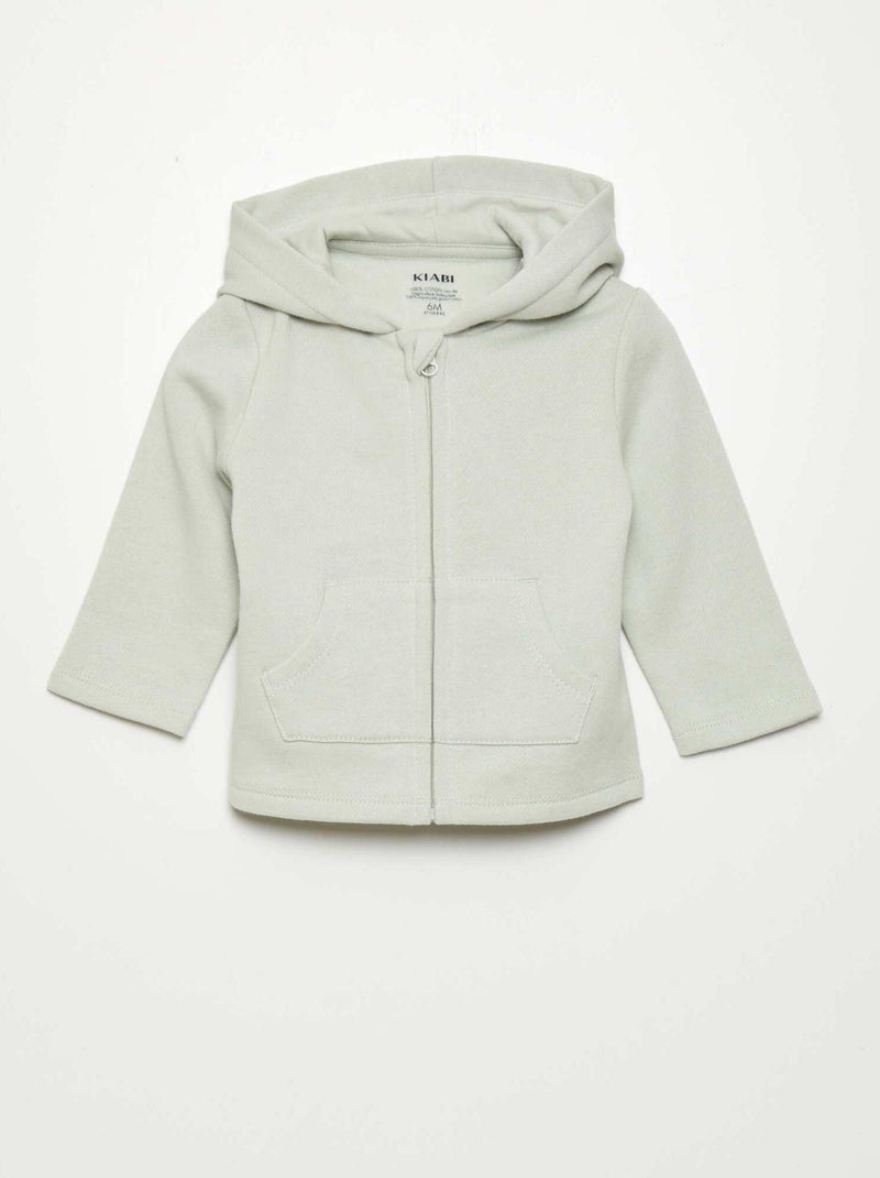 Sudadera con cremallera y capucha AZUL - Kiabi