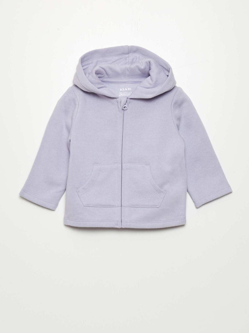 Sudadera con cremallera y capucha AZUL - Kiabi