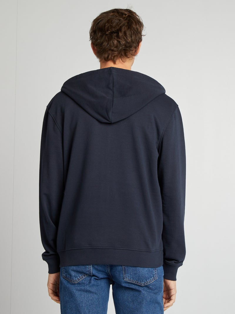 Sudadera con cremallera y capucha AZUL - Kiabi