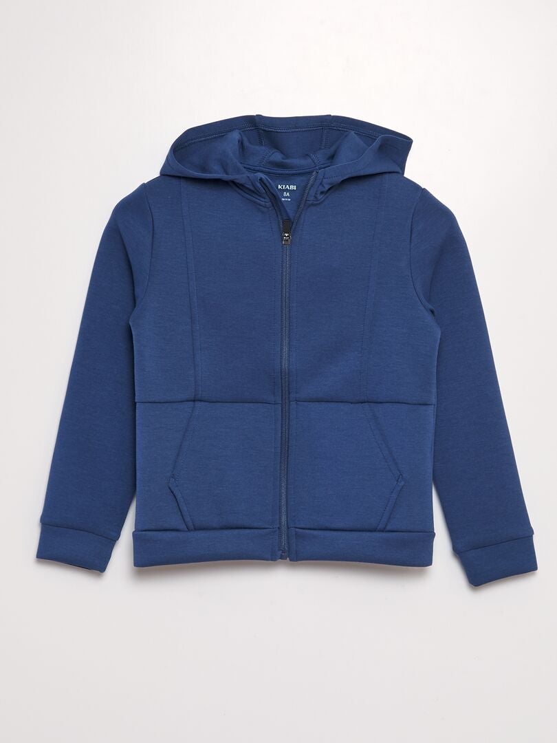 Sudadera con cremallera y capucha AZUL - Kiabi