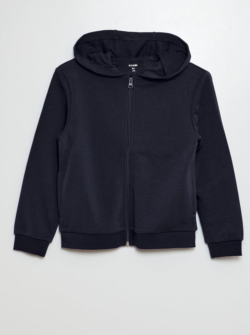 Sudadera con cremallera y capucha azul - Kiabi