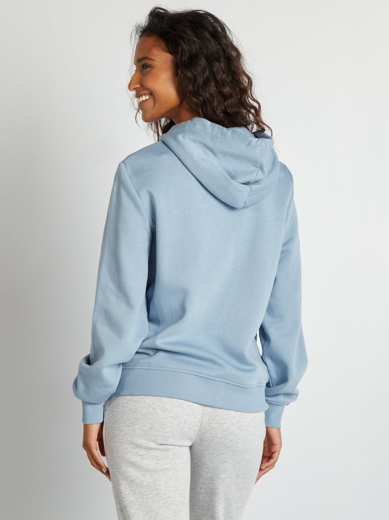 Sudadera con cremallera y capucha AZUL - Kiabi