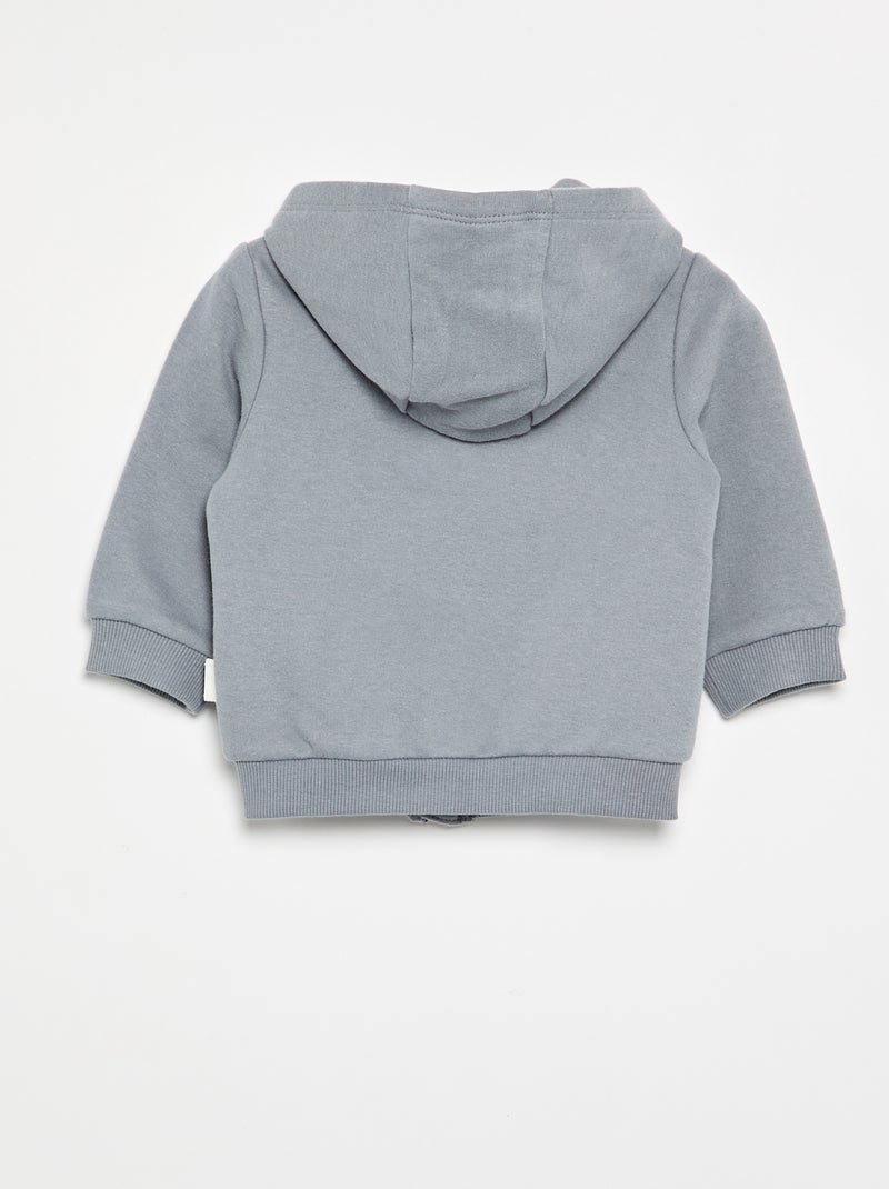 Sudadera con cremallera y capucha Azul - Kiabi