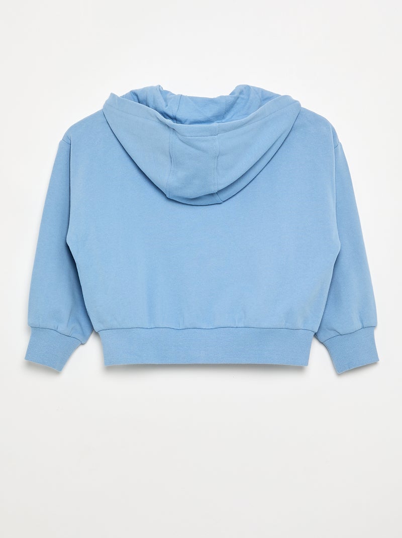 Sudadera con cremallera y capucha Azul - Kiabi