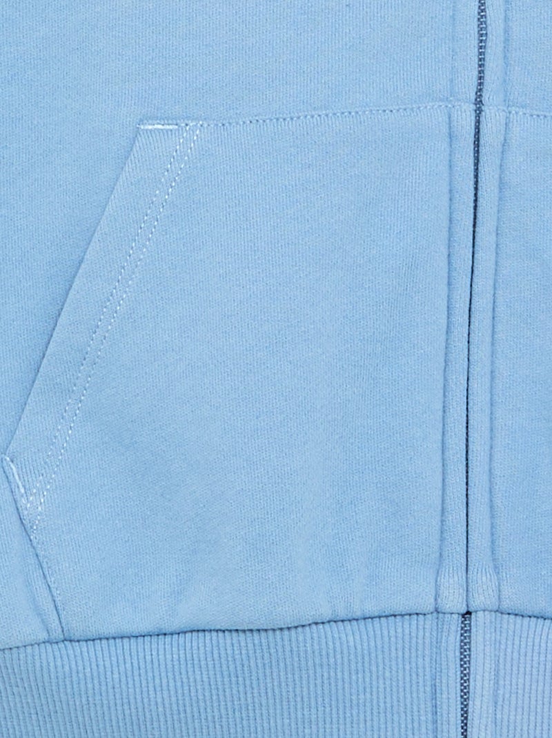 Sudadera con cremallera y capucha Azul - Kiabi