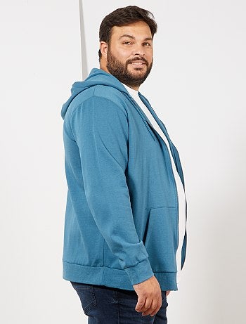 Tallas grandes hombre - Sudadera con cremallera y capucha - Kiabi
