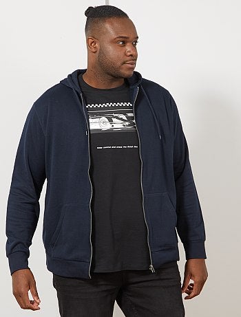 Tallas grandes hombre - Sudadera con cremallera y capucha - Kiabi