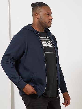 Tallas grandes hombre - Sudadera con cremallera y capucha - Kiabi