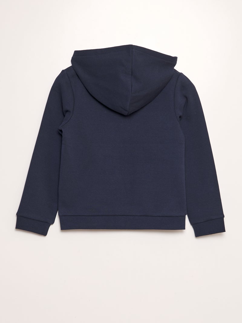 Sudadera con cremallera y capucha AZUL - Kiabi