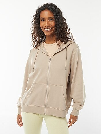 Sudadera con cremallera y capucha básica