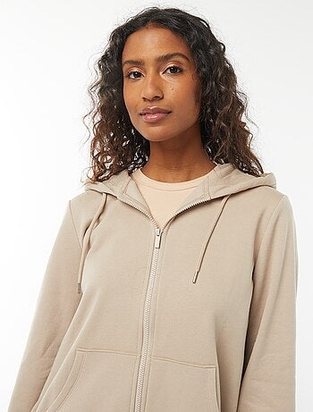 Sudadera con cremallera y capucha básica