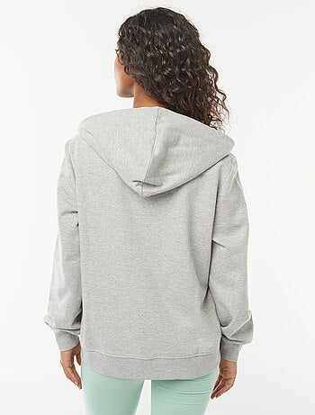 Sudadera con cremallera y capucha básica