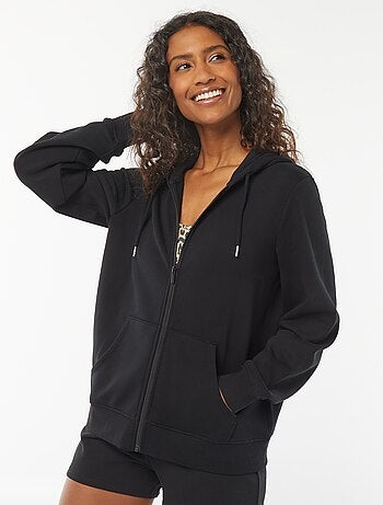 Sudadera con cremallera y capucha básica