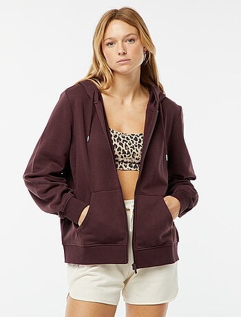 Sudadera con cremallera y capucha básica