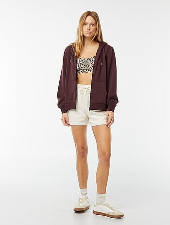 Sudadera con cremallera y capucha básica