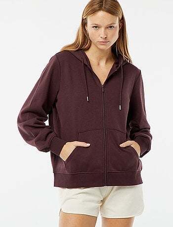 Sudadera con cremallera y capucha básica