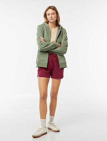 Sudadera con cremallera y capucha básica