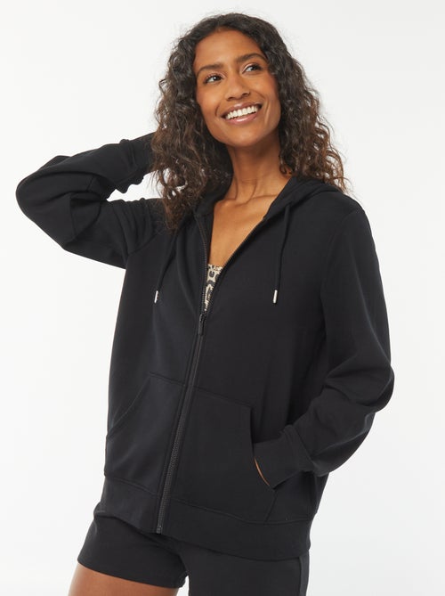 Sudadera con cremallera y capucha b?sica - Kiabi Sudadera con cremallera y capucha b?sica - Kiabi