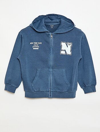 Sudadera con cremallera y capucha con diseño