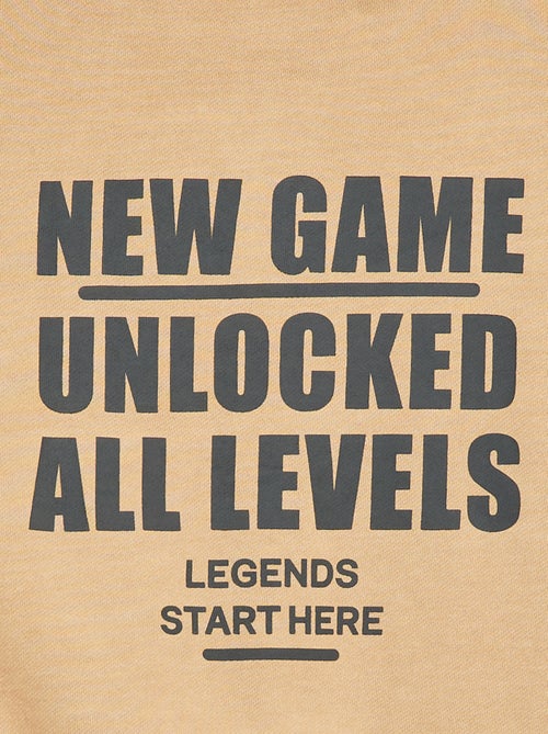 Sudadera con cremallera y capucha con diseño - Kiabi