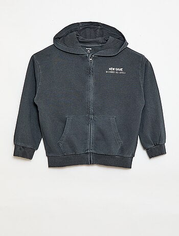 Sudadera con cremallera y capucha con diseño