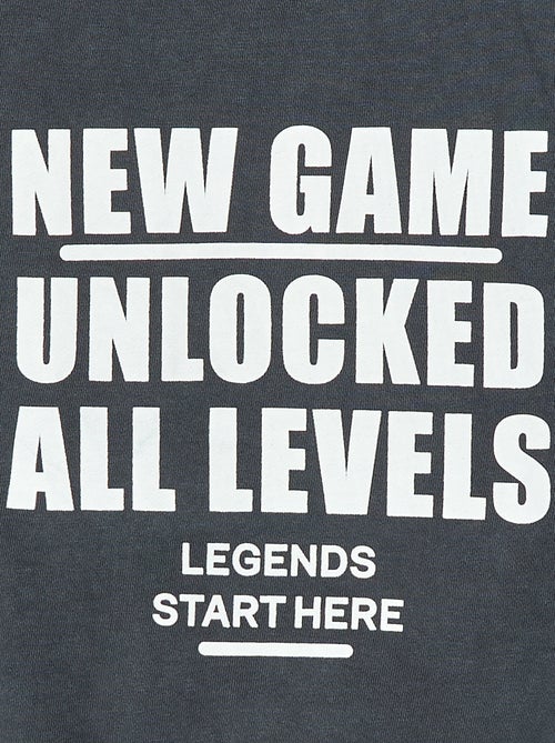 Sudadera con cremallera y capucha con diseño - Kiabi