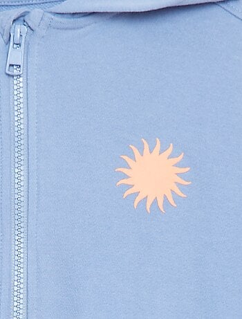 Sudadera con cremallera y capucha corte loose