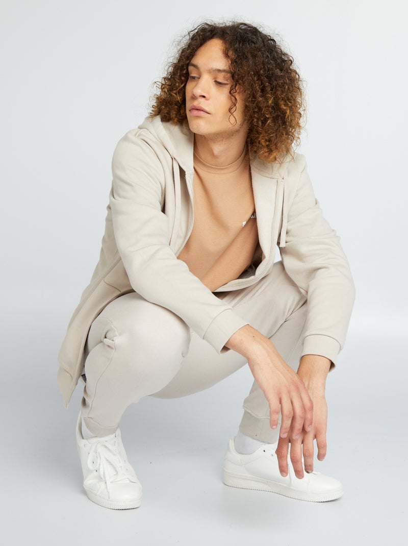Sudadera con cremallera y capucha de chándal GRIS - Kiabi