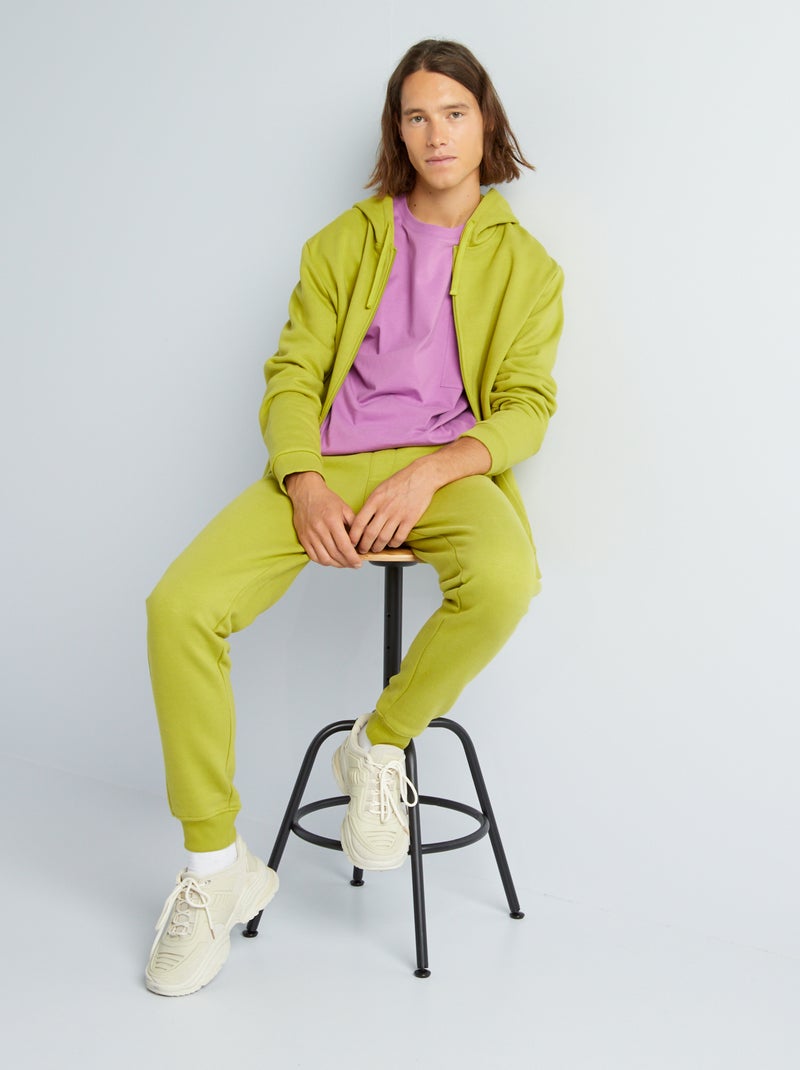 Sudadera con cremallera y capucha de chándal KAKI - Kiabi