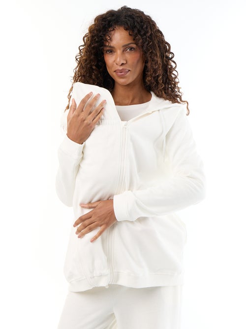 Sudadera con cremallera y capucha de lactancia - Kiabi Sudadera con cremallera y capucha de lactancia - Kiabi