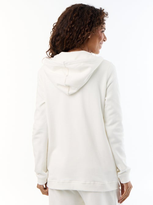 Sudadera con cremallera y capucha de lactancia - Kiabi Sudadera con cremallera y capucha de lactancia - Kiabi