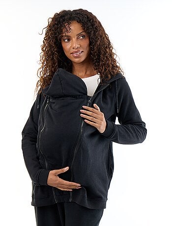 Sudadera con cremallera y capucha de lactancia