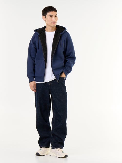 Sudadera con cremallera y capucha de neopreno - Kiabi