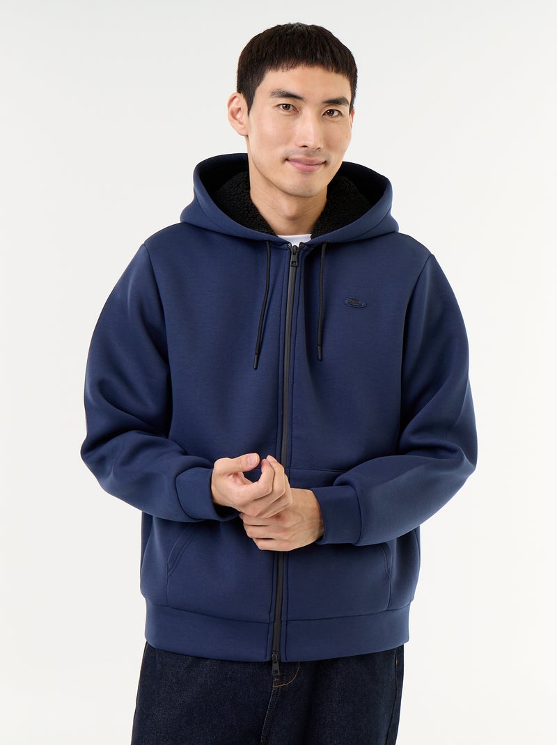 Sudadera con cremallera y capucha de neopreno Azul - Kiabi