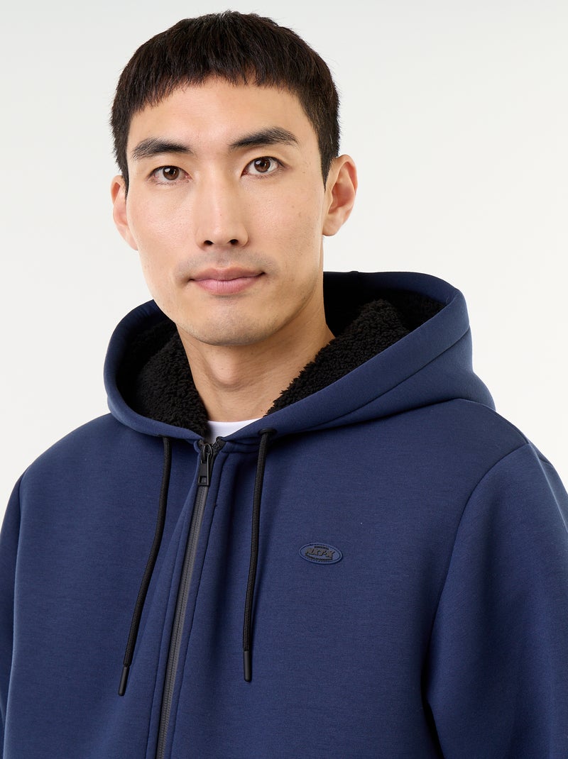 Sudadera con cremallera y capucha de neopreno Azul - Kiabi