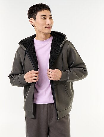 Sudadera con cremallera y capucha de neopreno