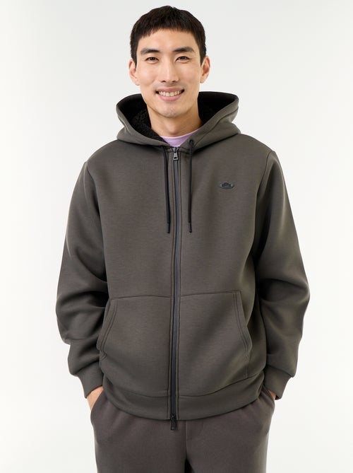 Sudadera con cremallera y capucha de neopreno - Kiabi
